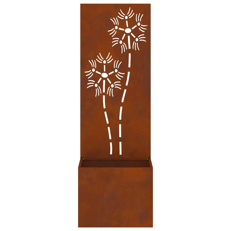 Sodo privatumo ekranas Gėlių Rūdijanti 50 x 32 x 150 cm