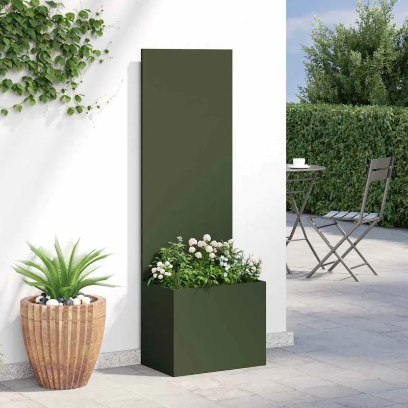 Sodo privatumo ekranas „Fretwork“ Alyvuogių žalia 50 x 150 cm