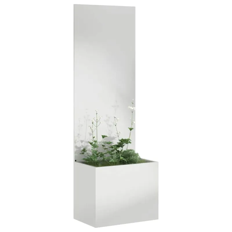 Sodo privatumo ekranas „Fretwork“ Sidabro 50 x 32 x 150 cm
