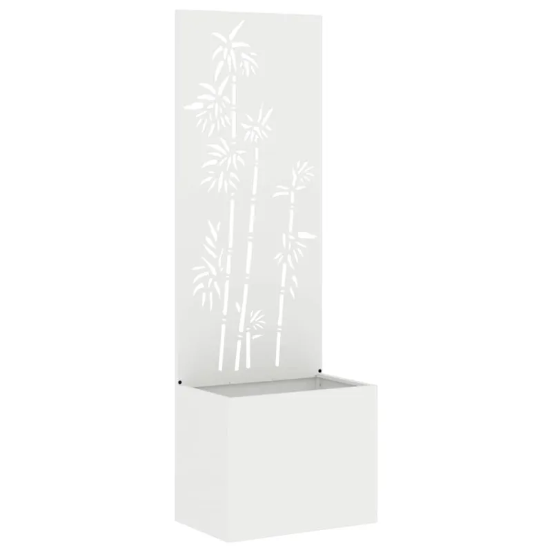 Sodo privatumo ekranas Gėlių Balta 50 x 150 cm