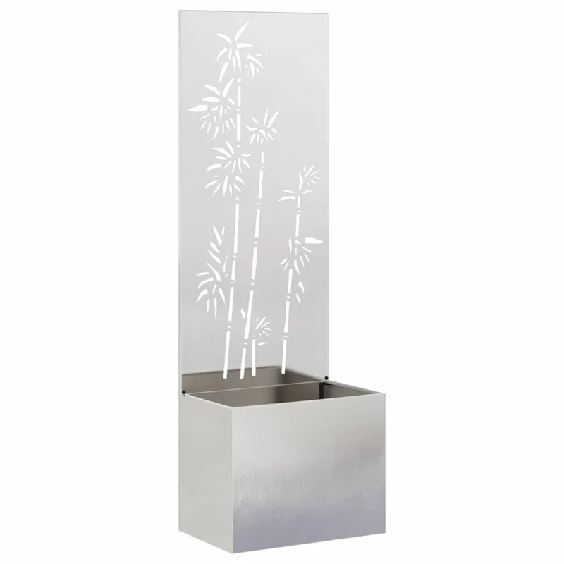 Sodo privatumo ekranas Gėlių Sidabrinė 50 x 150 cm