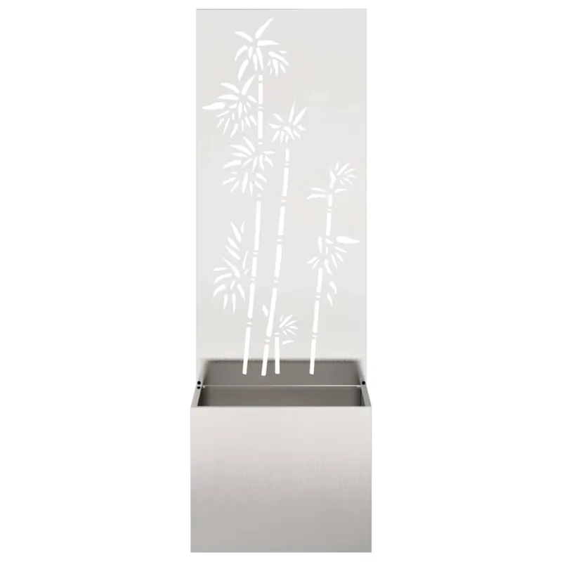 Sodo privatumo ekranas Gėlių Sidabrinė 50 x 150 cm
