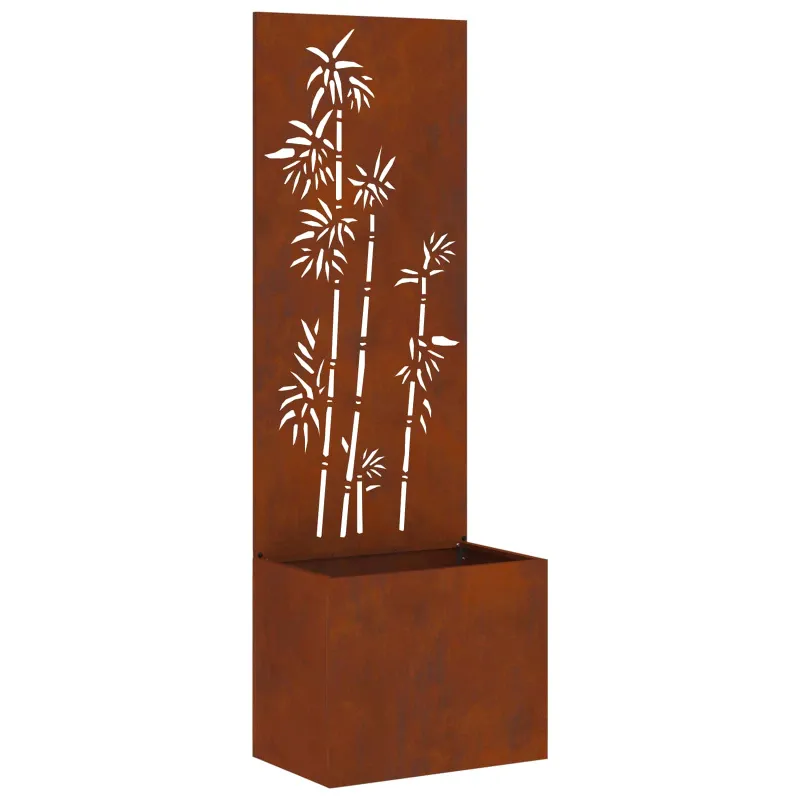 Sodo privatumo ekranas Gėlių Rūdijanti 50 x 150 cm