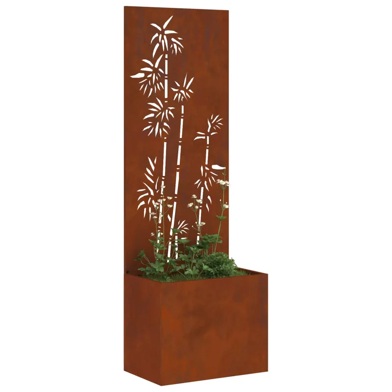 Sodo privatumo ekranas Gėlių Rūdijanti 50 x 150 cm