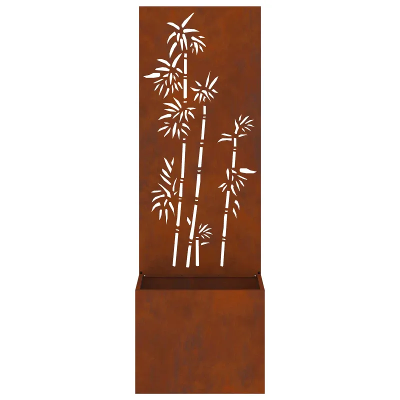 Sodo privatumo ekranas Gėlių Rūdijanti 50 x 150 cm