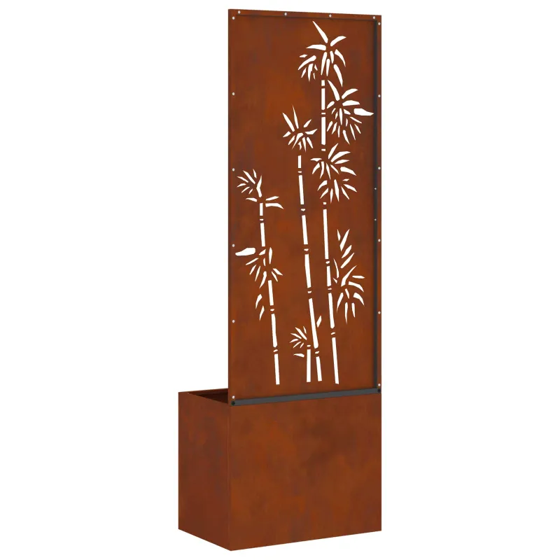 Sodo privatumo ekranas Gėlių Rūdijanti 50 x 150 cm