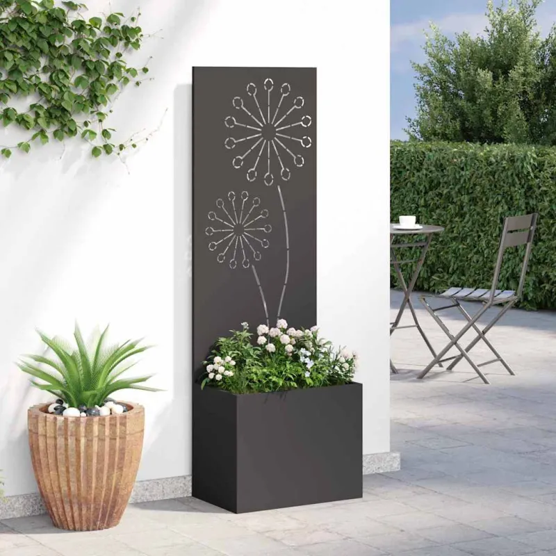 Sodo privatumo ekranas „Fretwork“ Juoda 50 x 150 cm