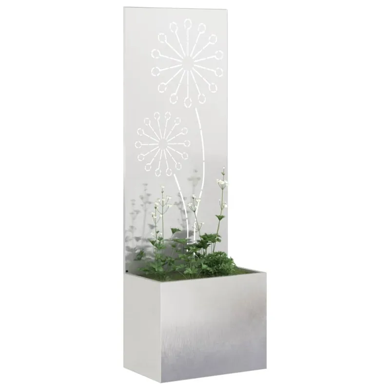 Sodo privatumo ekranas „Fretwork“ Sidabrinė 50 x 150 cm