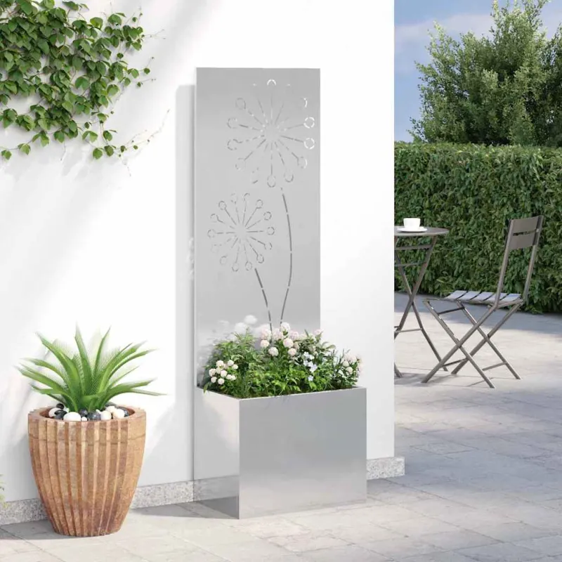 Sodo privatumo ekranas „Fretwork“ Sidabrinė 50 x 150 cm