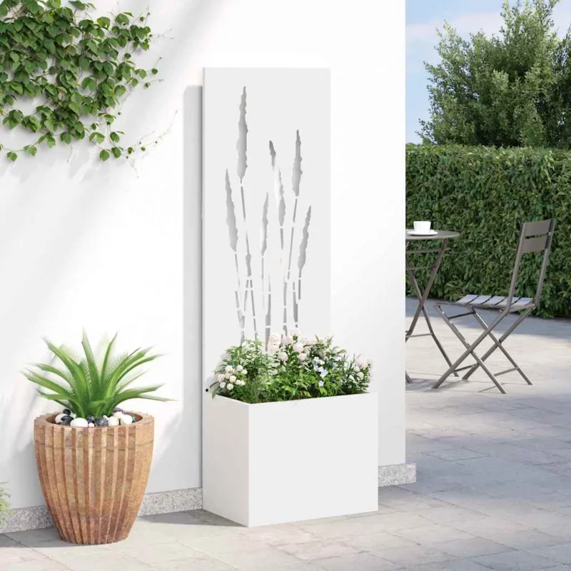 Sodo privatumo ekranas „Fretwork“ Balta 50 x 150 cm
