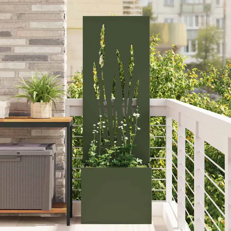Sodo privatumo ekranas „Fretwork“ Alyvuogių žalia 50 x 150 cm