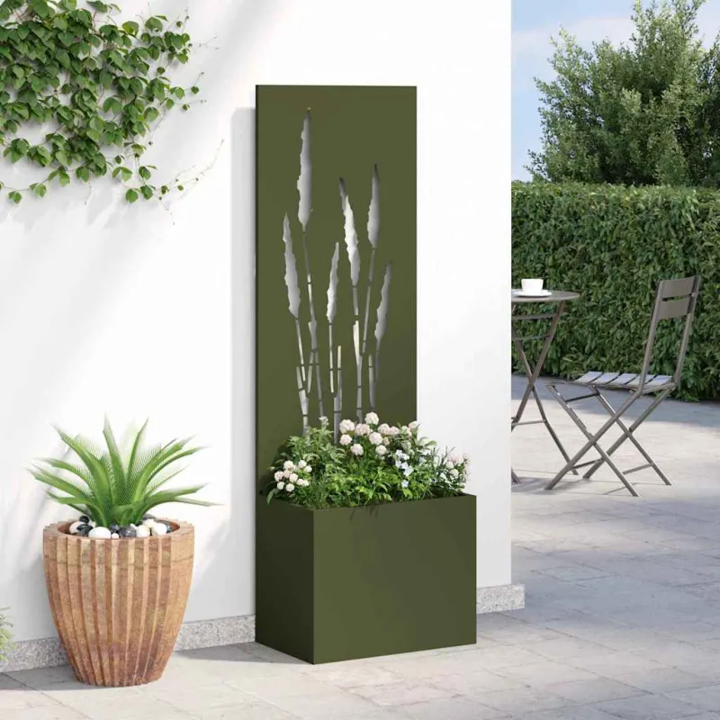 Sodo privatumo ekranas „Fretwork“ Alyvuogių žalia 50 x 150 cm