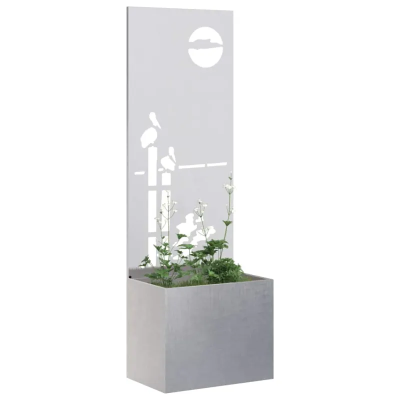 Sodo privatumo ekranas „Fretwork“ Sidabrinė 50 x 150 cm