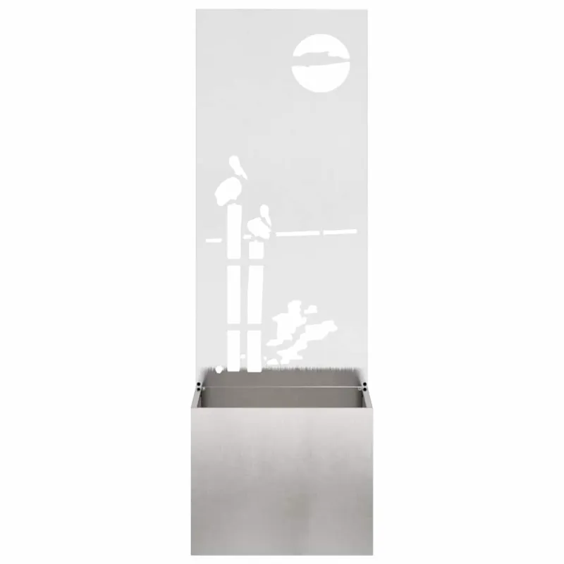 Sodo privatumo ekranas „Fretwork“ Sidabrinė 50 x 150 cm