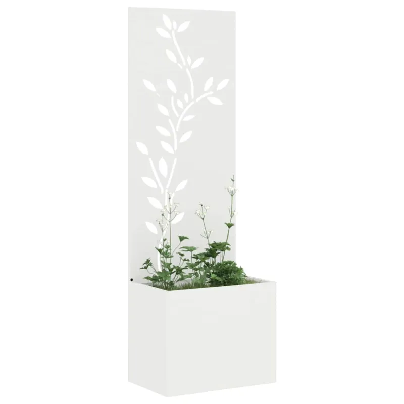 Sodo privatumo ekranas Gėlių Balta 50 x 150 cm