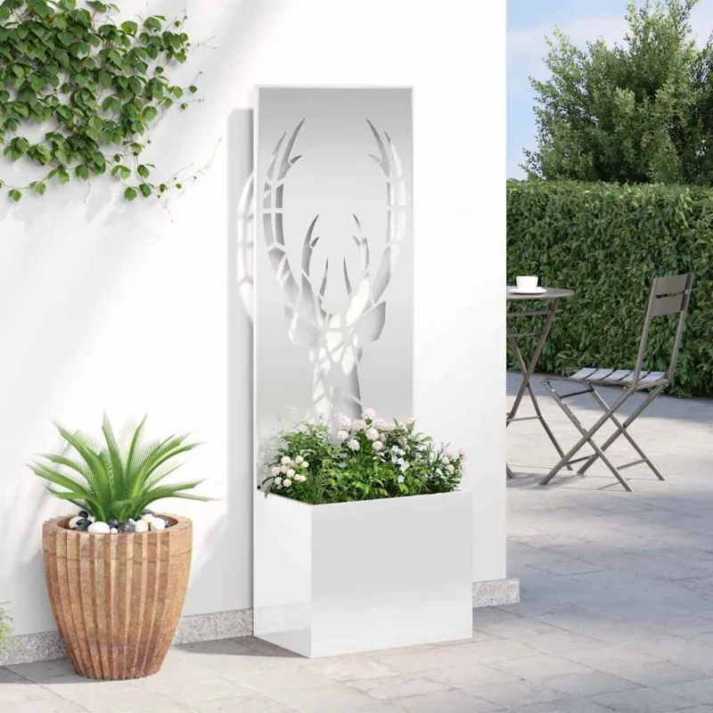 Sodo privatumo ekranas Gyvūnų raštai Sidabro 50 x 150 cm