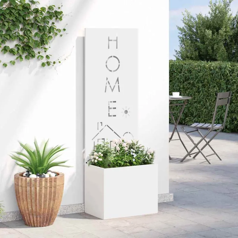 Sodo privatumo ekranas „Fretwork“ Balta 50 x 150 cm