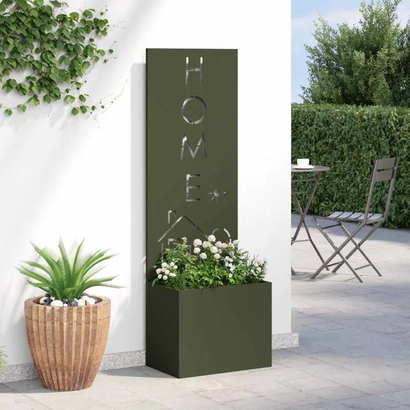 Sodo privatumo ekranas „Fretwork“ Alyvuogių žalia 50 x 150 cm