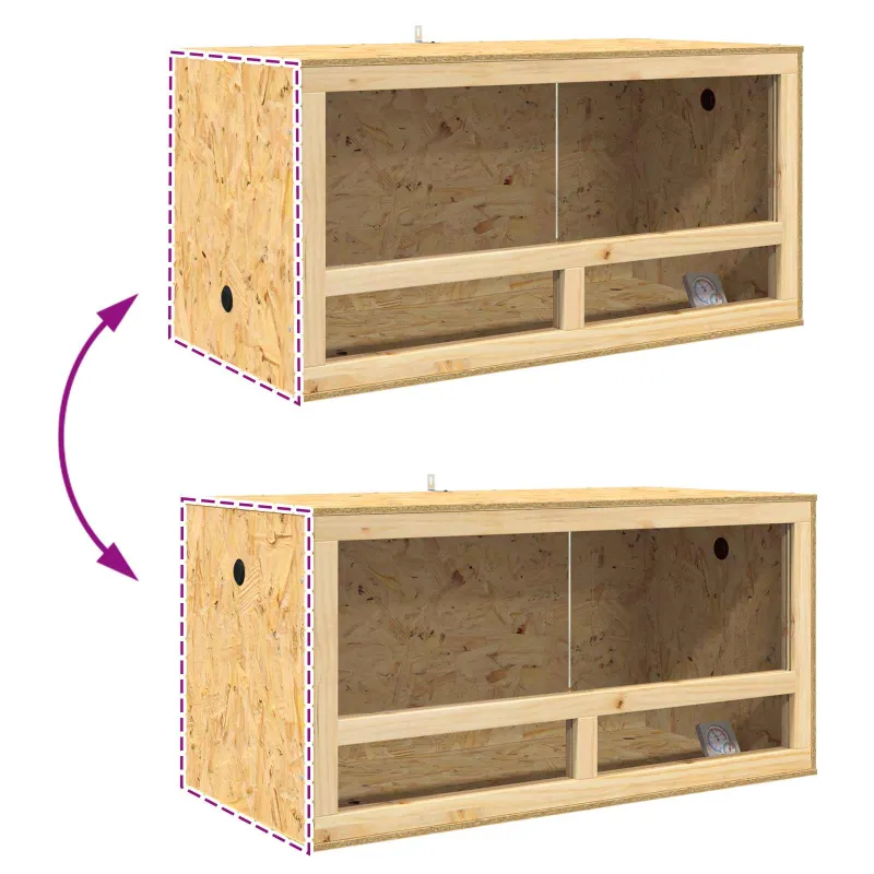 Terariumas Ruda 100 x 50 x 50 cm OSB
