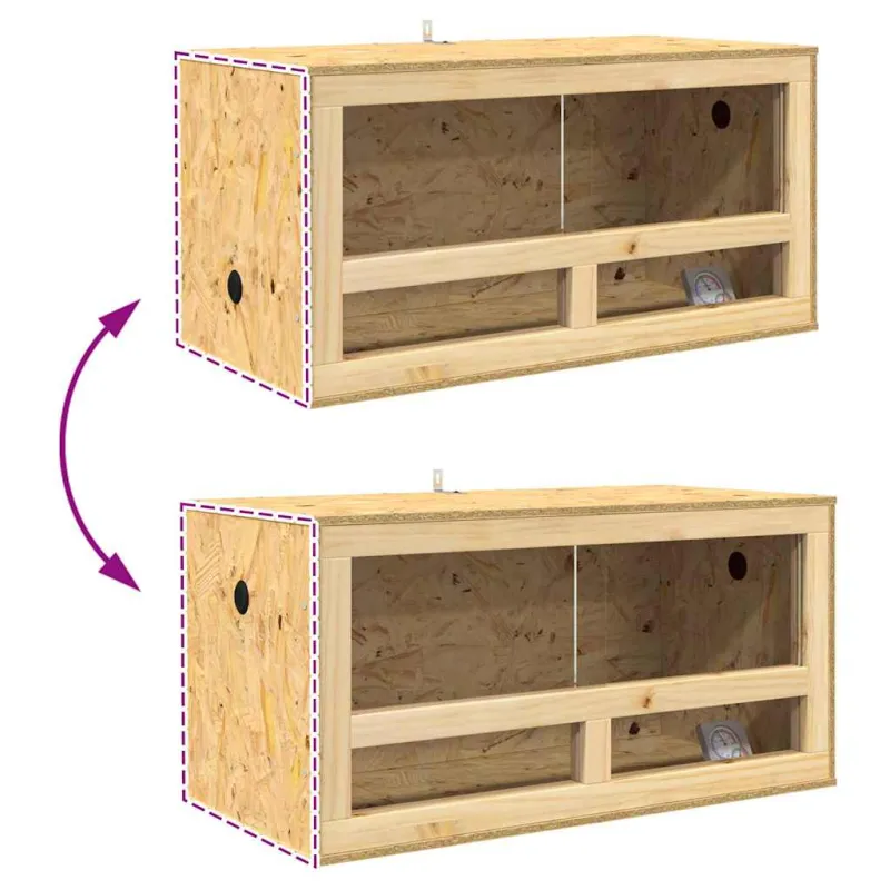 Terariumas Ruda 80 x 40 x 40 cm OSB