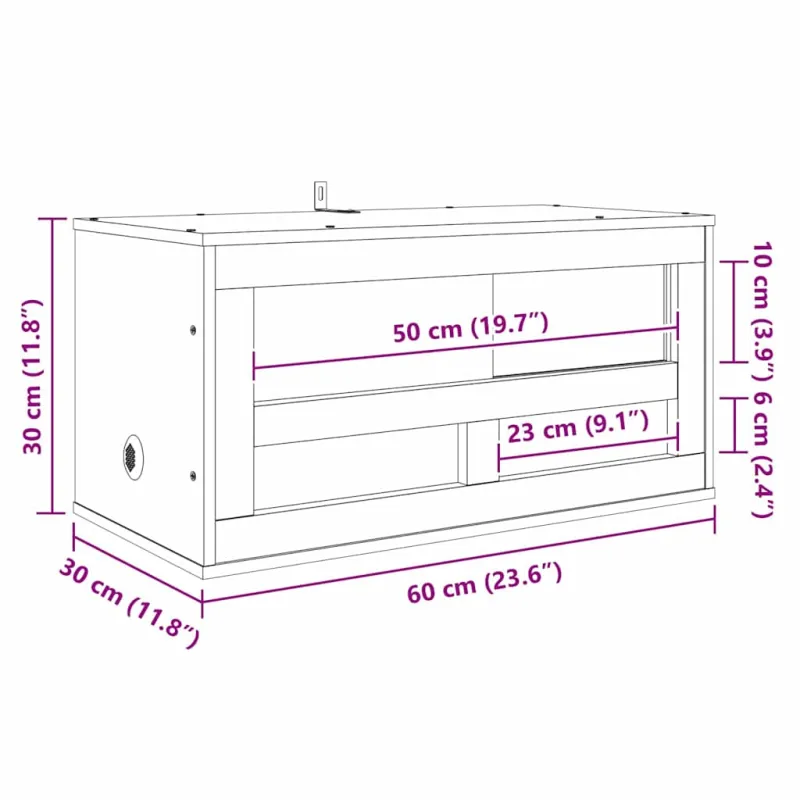 Terariumas Ruda 60 x 30 x 30 cm OSB