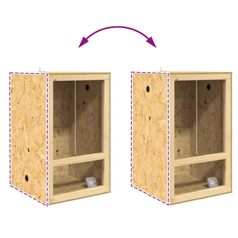 Terariumas Ruda 50 x 50 x 80 cm OSB