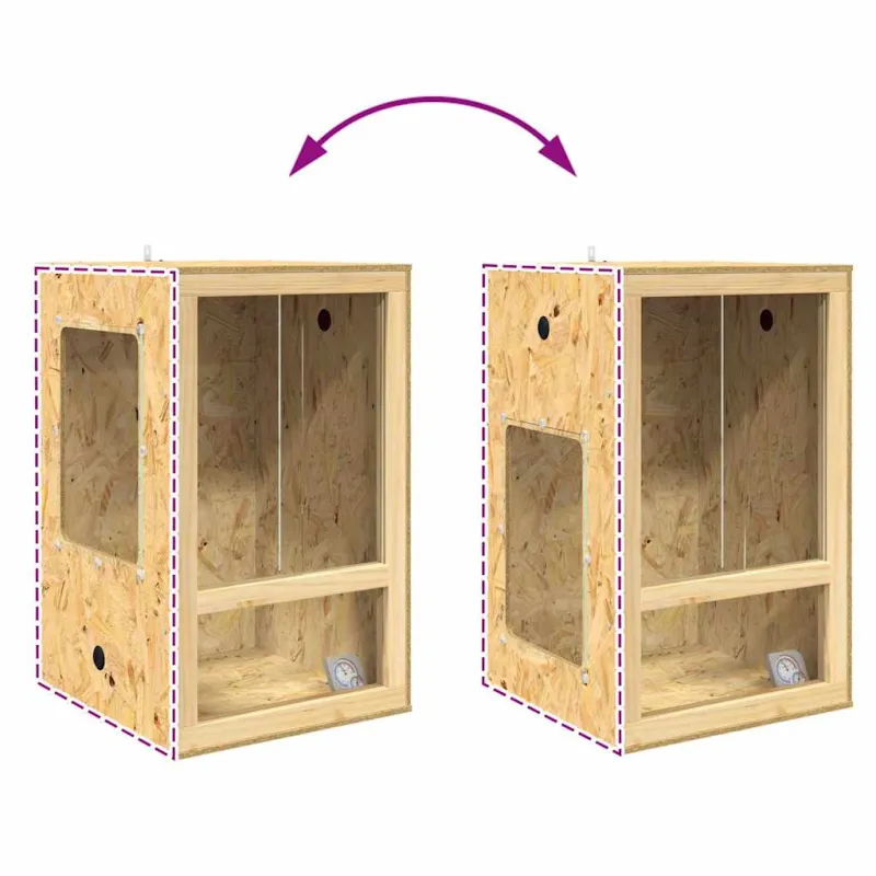 Terariumas Ruda 50 x 50 x 80 cm OSB
