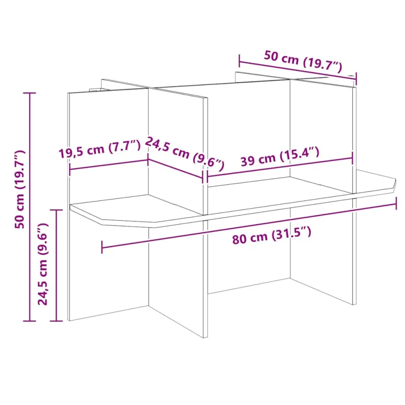 Terariumo bazė Ruda 80 x 50 x 50 cm OSB