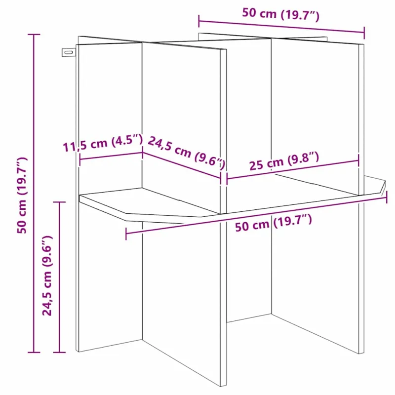 Terariumo bazė Ruda 50 x 50 x 50 cm OSB