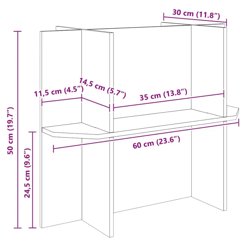 Terariumo bazė su lentyna Ruda 60 x 30 x 50 cm OSB