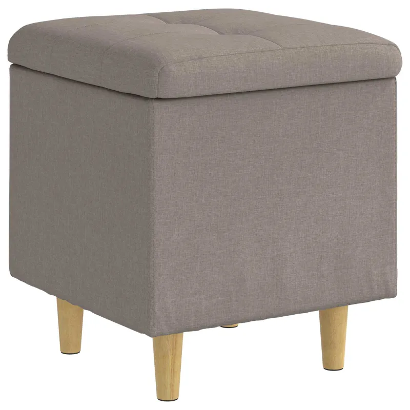 Laikymo osmanas su pagalve Taupe 40 x 40 x 45 cm audinys