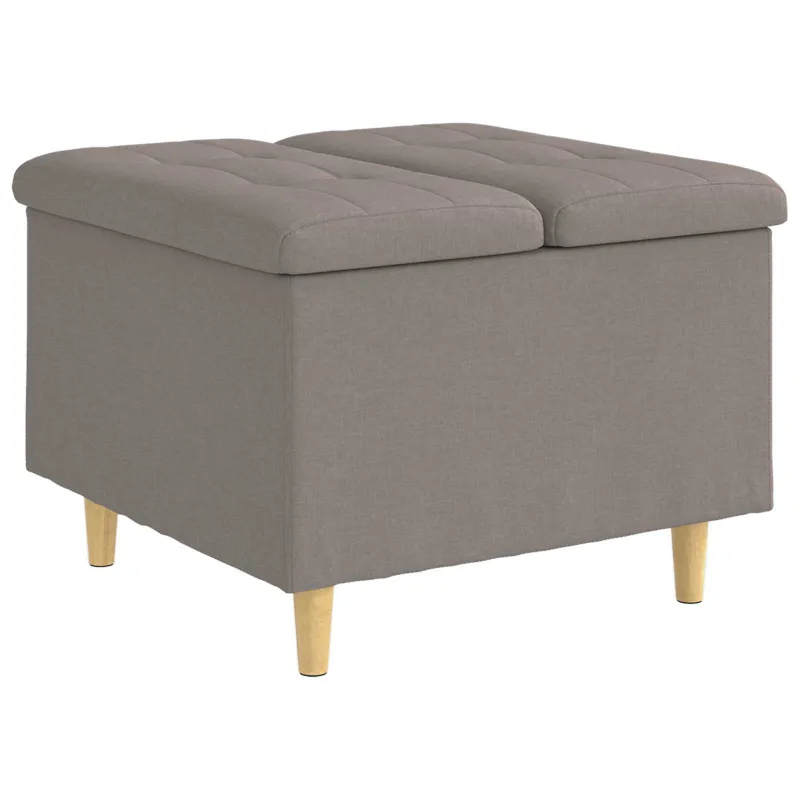 Laikymo osmanas su pagalve Taupe 60 x 60 x 45 cm audinys