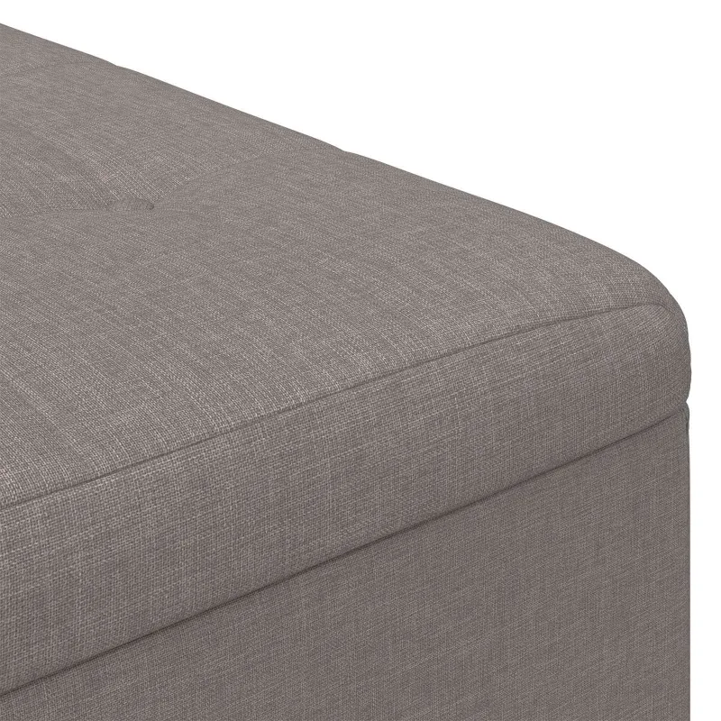 Laikymo osmanas su pagalve Taupe 60 x 60 x 45 cm audinys