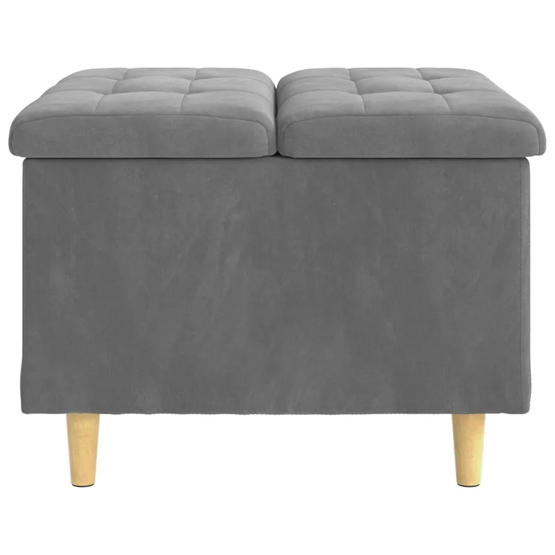 Laikymo osmanas Tamsiai pilka 60 x 60 x 45 cm Aksomas