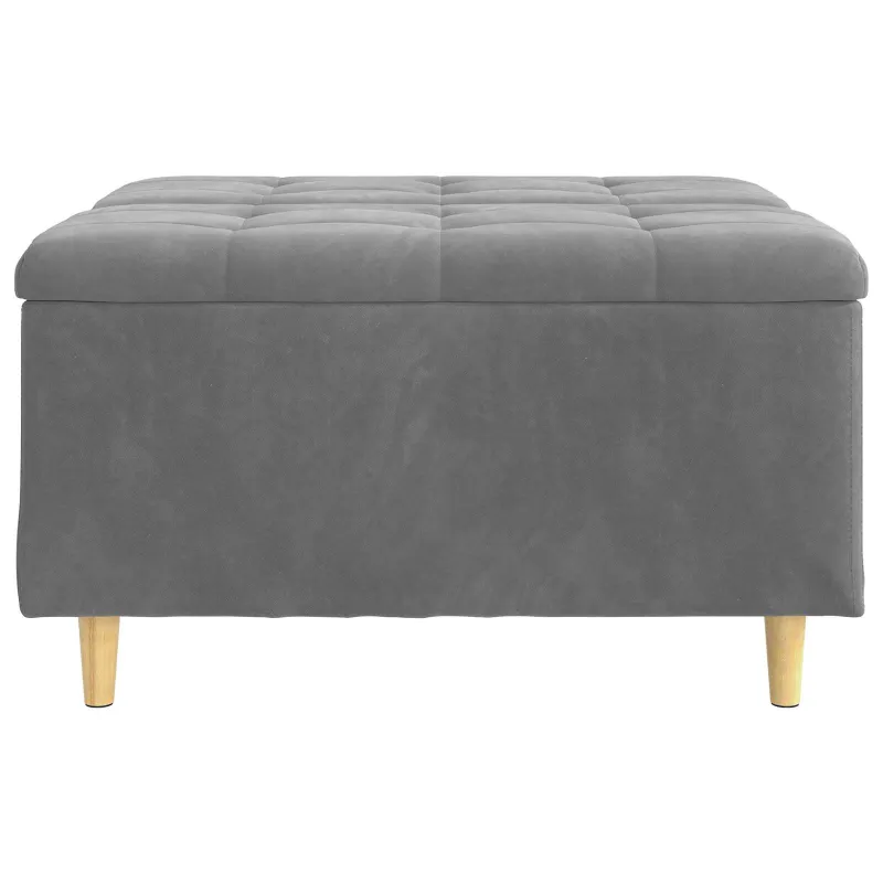 Laikymo osmanas Tamsiai pilka 80 x 80 x 45 cm Aksomas