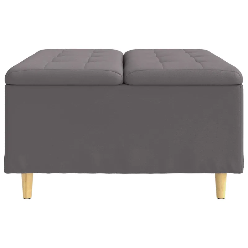 Laikymo osmanas su pagalve Pilka 80 x 80 x 45 cm Dirbtinė oda