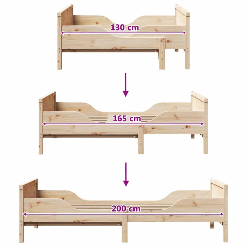 Lovos rėmas su galvūgalio Ruda 80 x 200 cm Apdirbta mediena