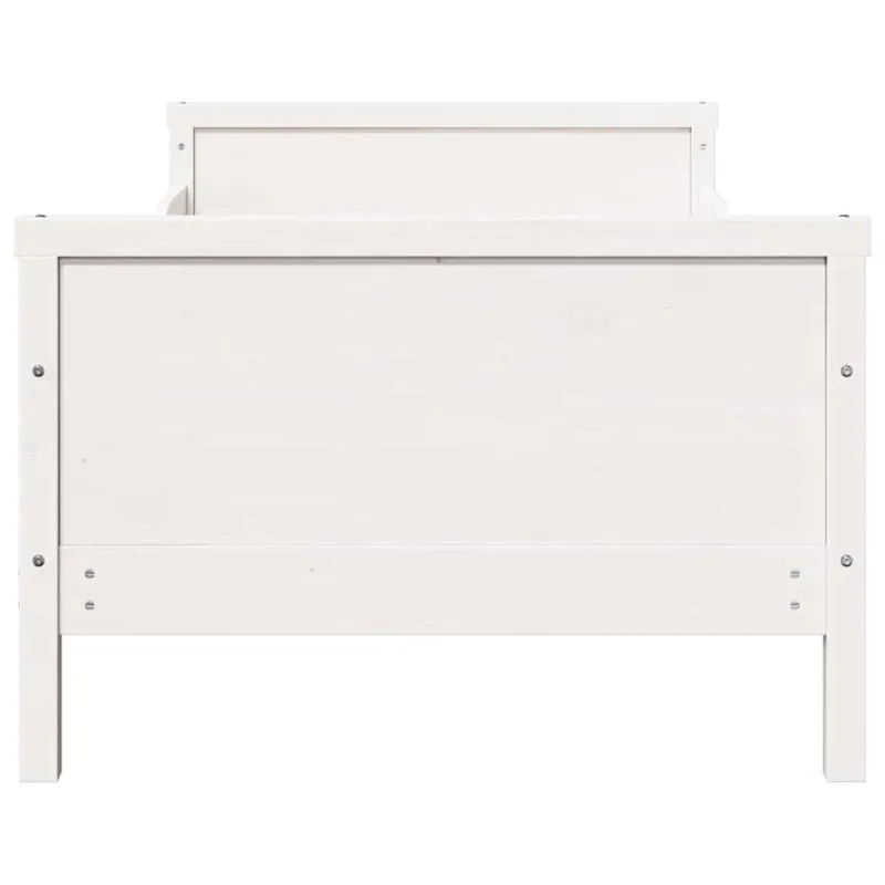 Lovos rėmas su galvūgalio Balta 80 x 200 cm Apdirbta mediena