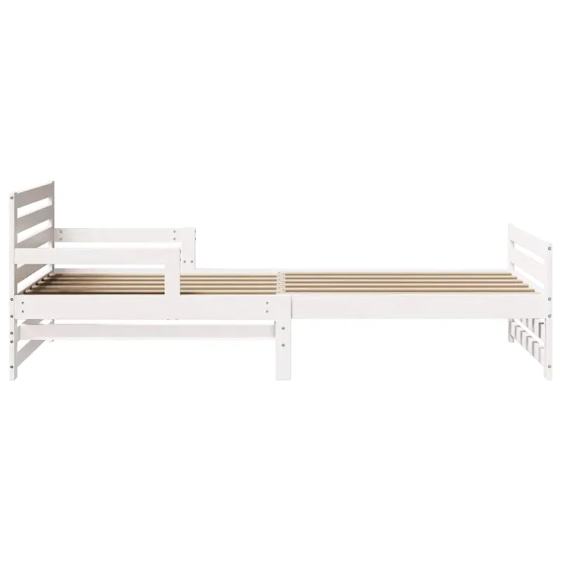 Lovos rėmas su galvūgalio Balta 80 x 200 cm Apdirbta mediena