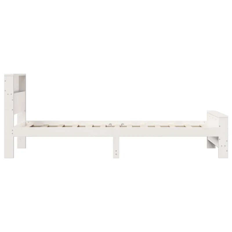 Lovos rėmas su galvūgalio Balta 100 x 200 cm Apdirbta mediena