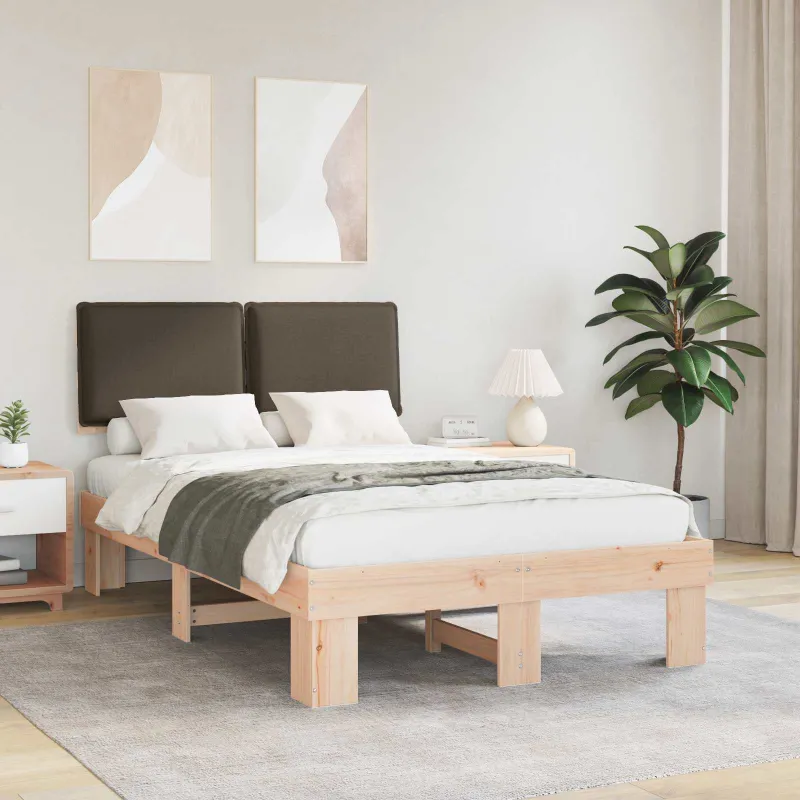 Lovo rėmas su apmuštu galvūgaliu Taupe 120 x 200 cm