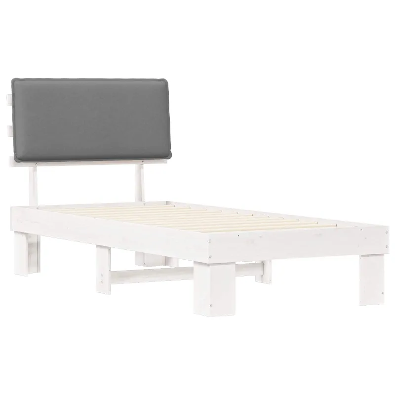 Lovo rėmas su apmuštu galvūgaliu Šviesiai pilka 100 x 200 cm