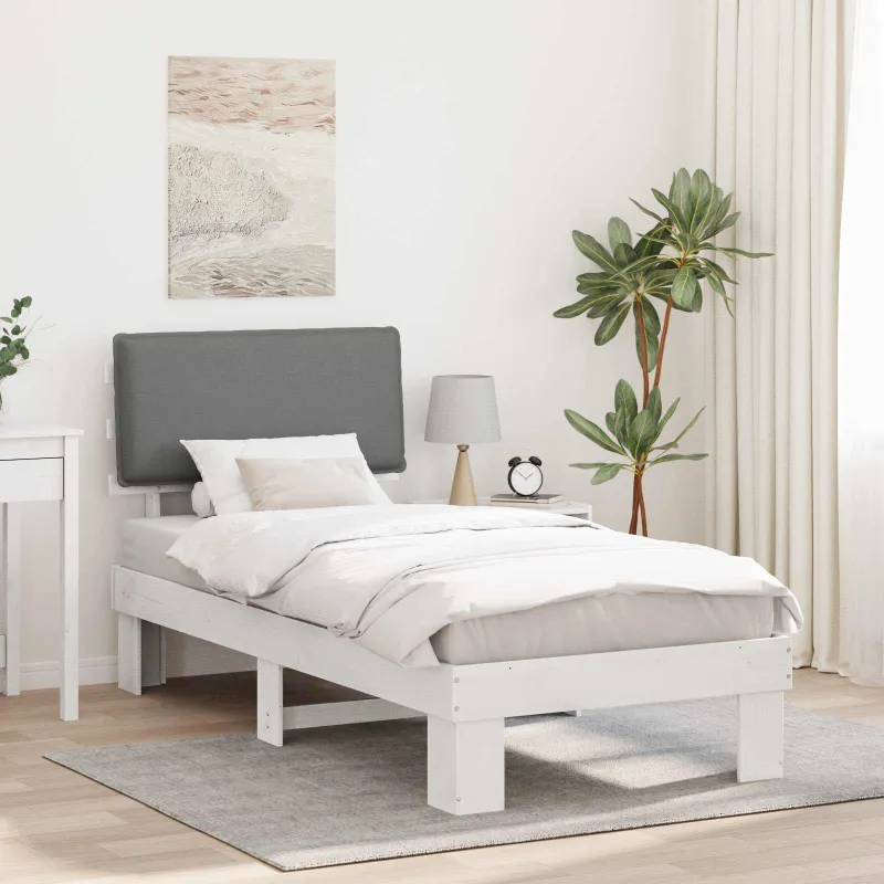 Lovo rėmas su apmuštu galvūgaliu Šviesiai pilka 80 x 200 cm