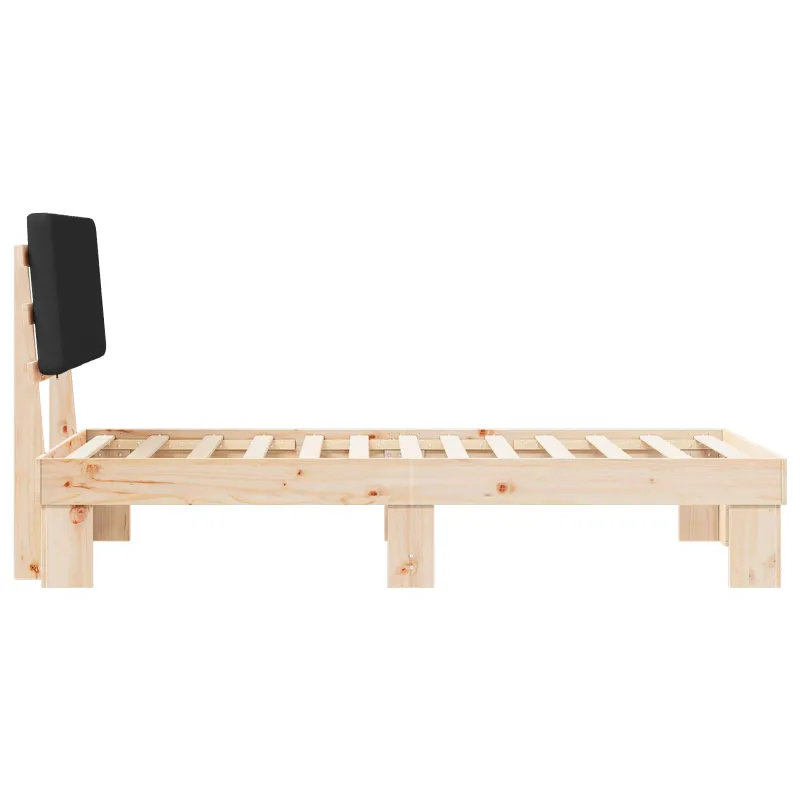 Lovo rėmas su apmuštu galvūgaliu Juoda 90 x 200 cm