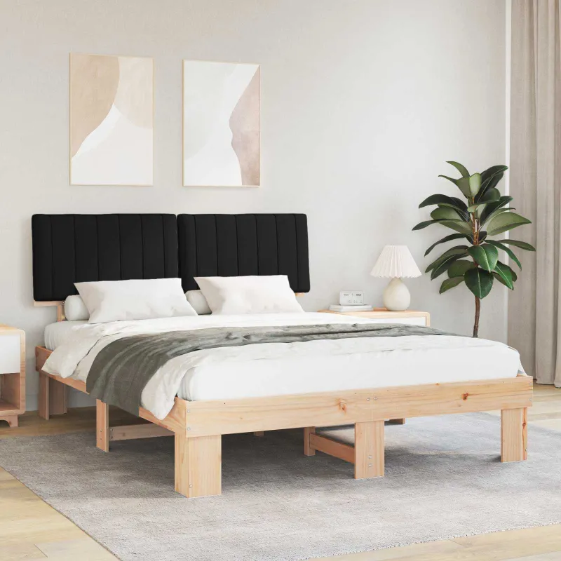 Lovo rėmas su apmuštu galvūgaliu Juoda 150 x 200 cm