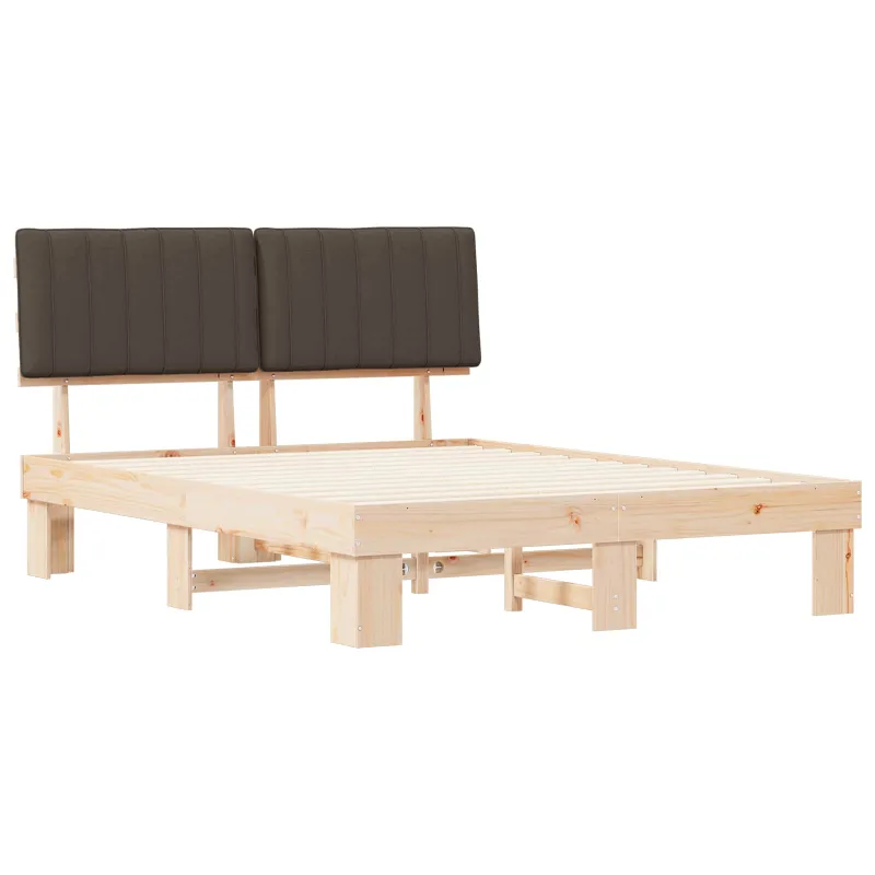 Lovo rėmas su apmuštu galvūgaliu Taupe 150 x 200 cm