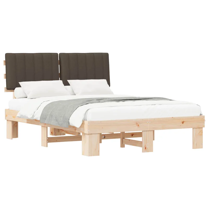 Lovo rėmas su apmuštu galvūgaliu Taupe 140 x 190 cm