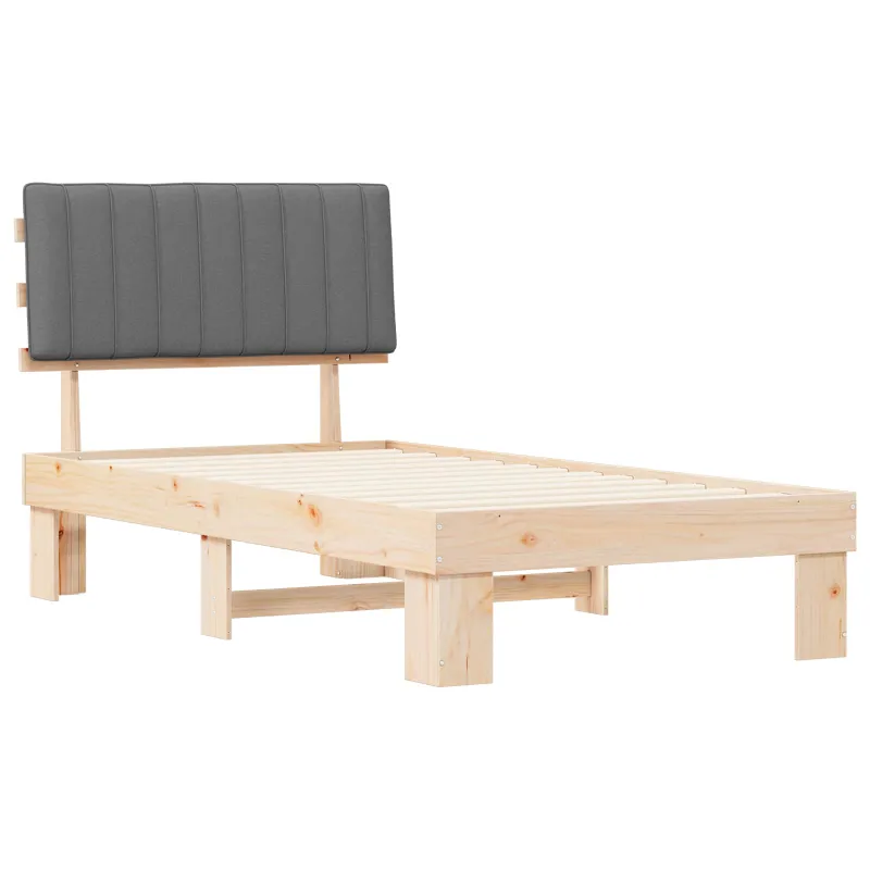 Lovo rėmas su apmuštu galvūgaliu Šviesiai pilka 100 x 200 cm