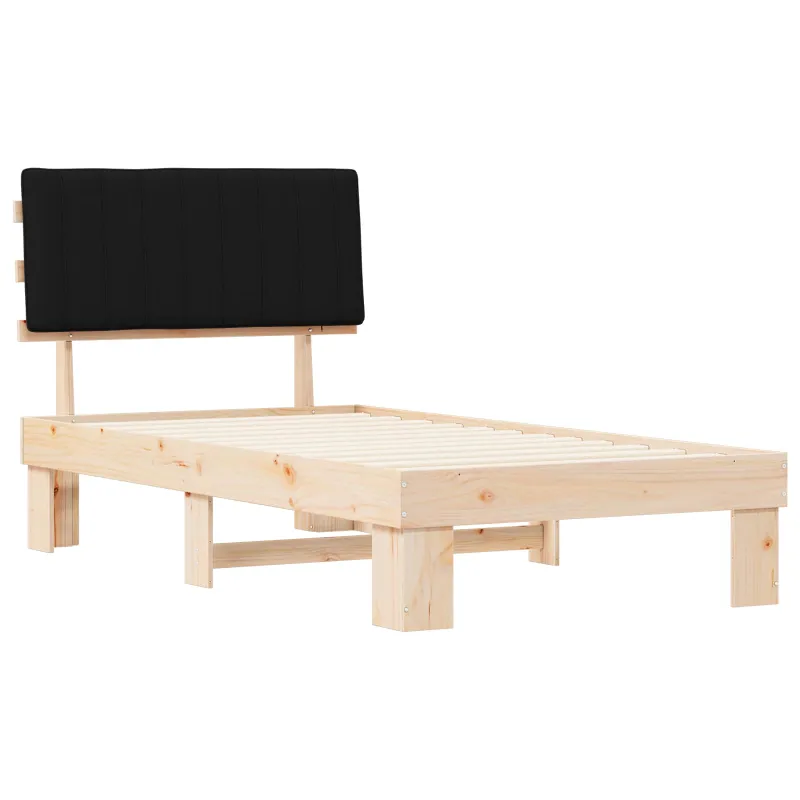 Lovo rėmas su apmuštu galvūgaliu Juoda 100 x 200 cm