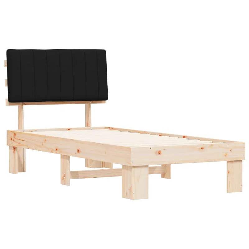 Lovo rėmas su apmuštu galvūgaliu Juoda 90 x 200 cm